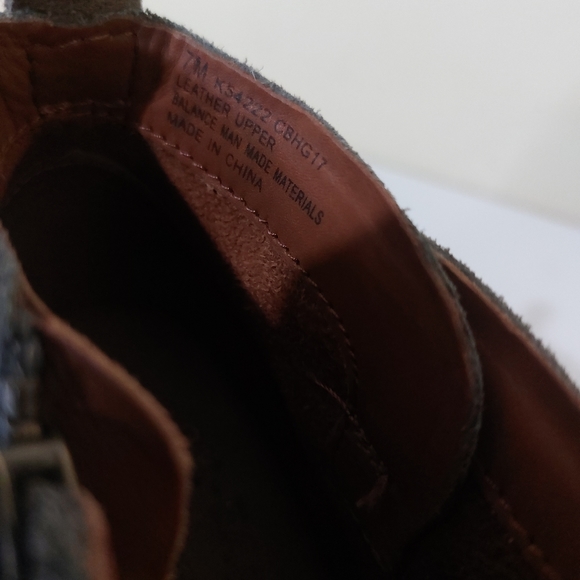 Kork-Ease Mesa Women's Leather Suede Booties Stacked Heel Ankle Boots in Grey - Picture 7 of 9